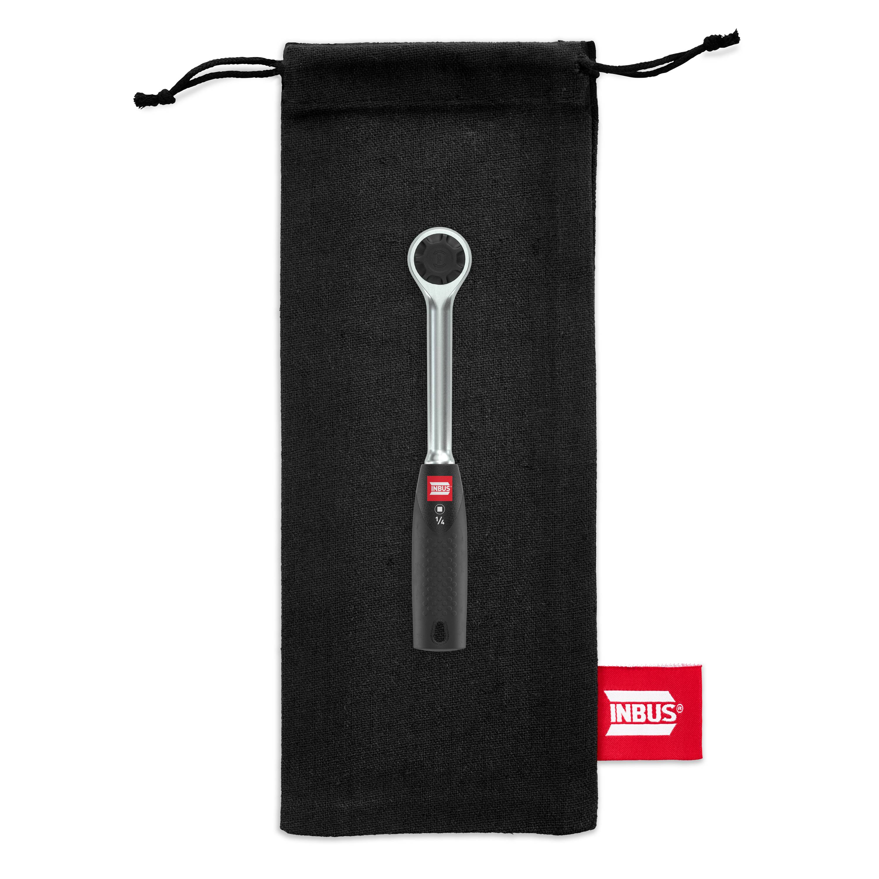 INBUS® 74063 Umschaltknarre 1/4", Ratsche mit Feinverzahnung (72 Zähne)-1