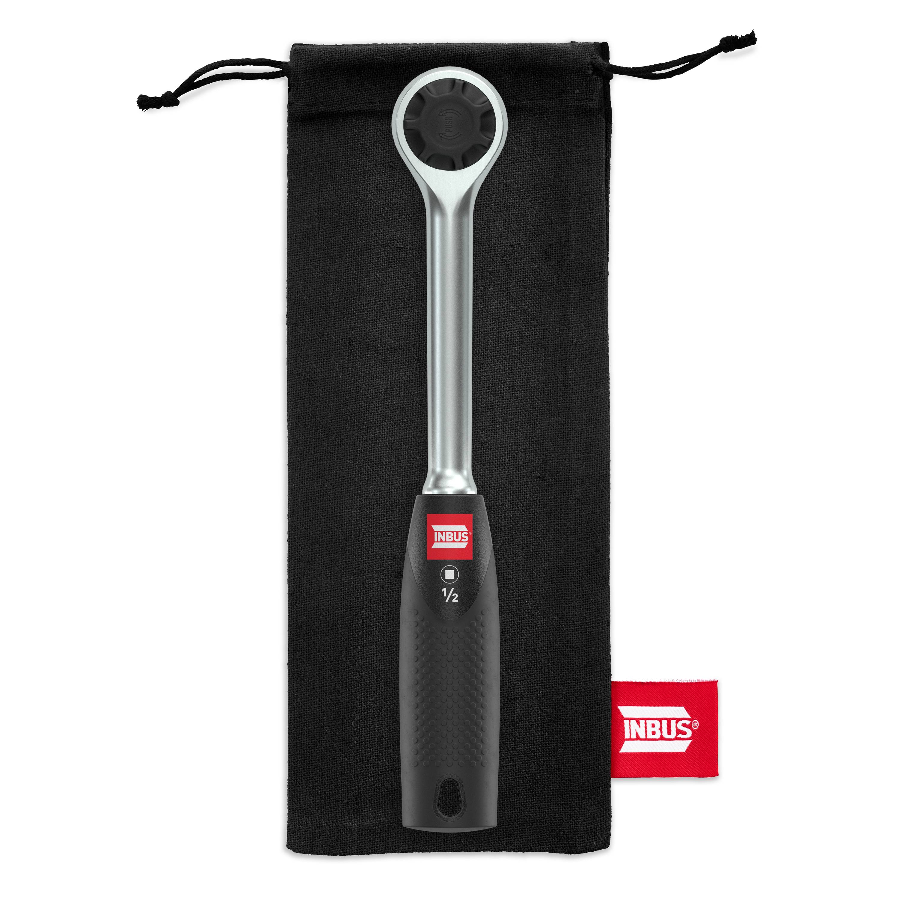 INBUS® 74087 Umschaltknarre 1/2", Ratsche mit Feinverzahnung (72 Zähne)-1