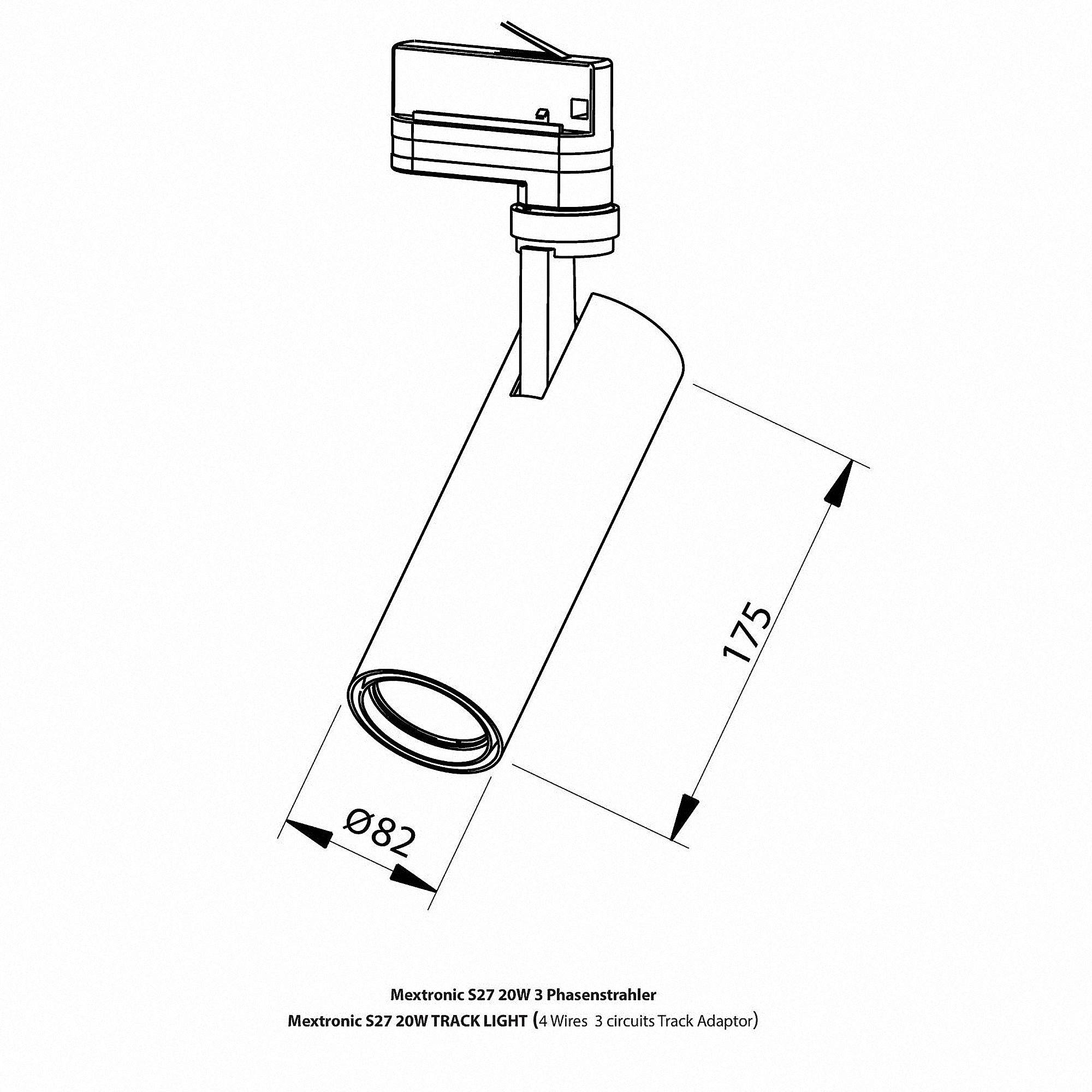 LED 3 Phasen Strahler 20W S27W Warmweiss für Schienensystem-2
