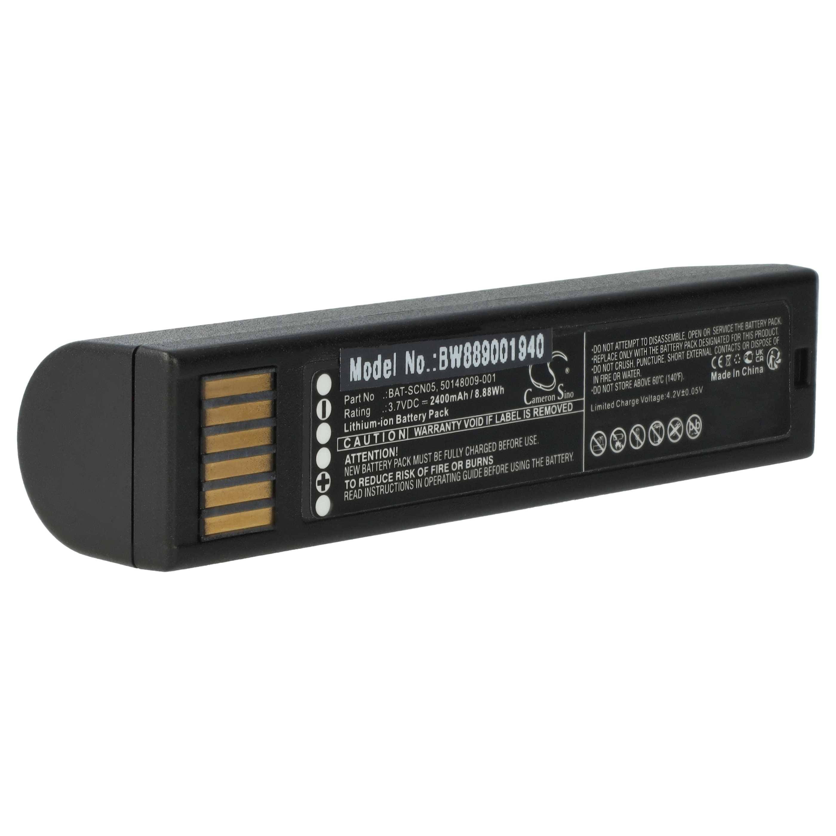vhbw Akku Ersatz für Honeywell 50148009-001 | BAT-SCN05 für Barcodescanner POS (2400 mAh, 3,7 V, Li-Ion)-0