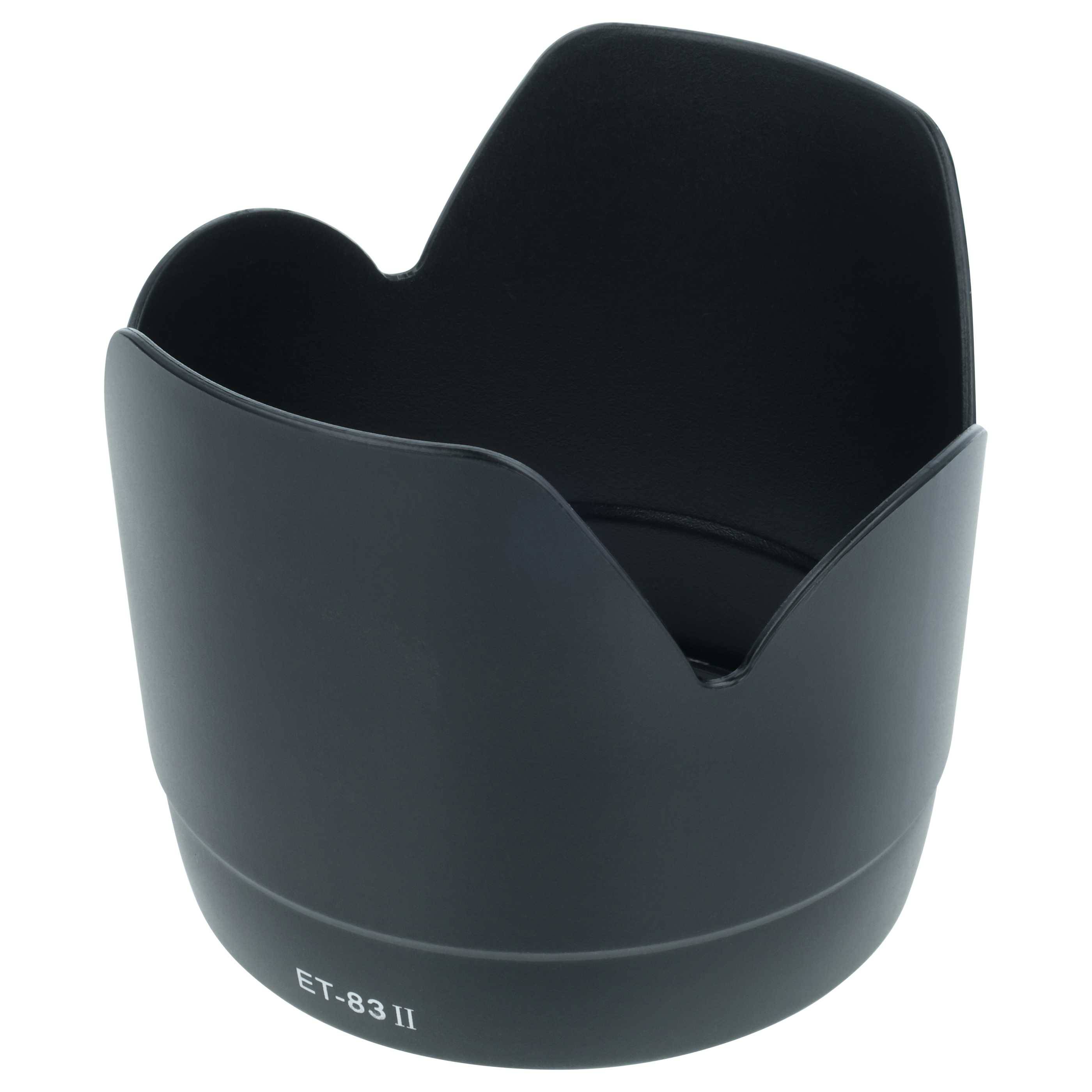 vhbw Gegenlichtblende Ersatz für Canon ET-83 II für 77mm Objektiv | Schwarz, Kunststoff, tulpenförmig, 11,1 cm-0