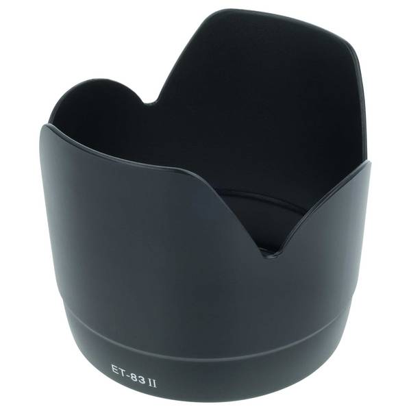 vhbw Gegenlichtblende Ersatz für Canon ET-83 II für 77mm Objektiv | Schwarz, Kunststoff, tulpenförmig, 11,1 cm