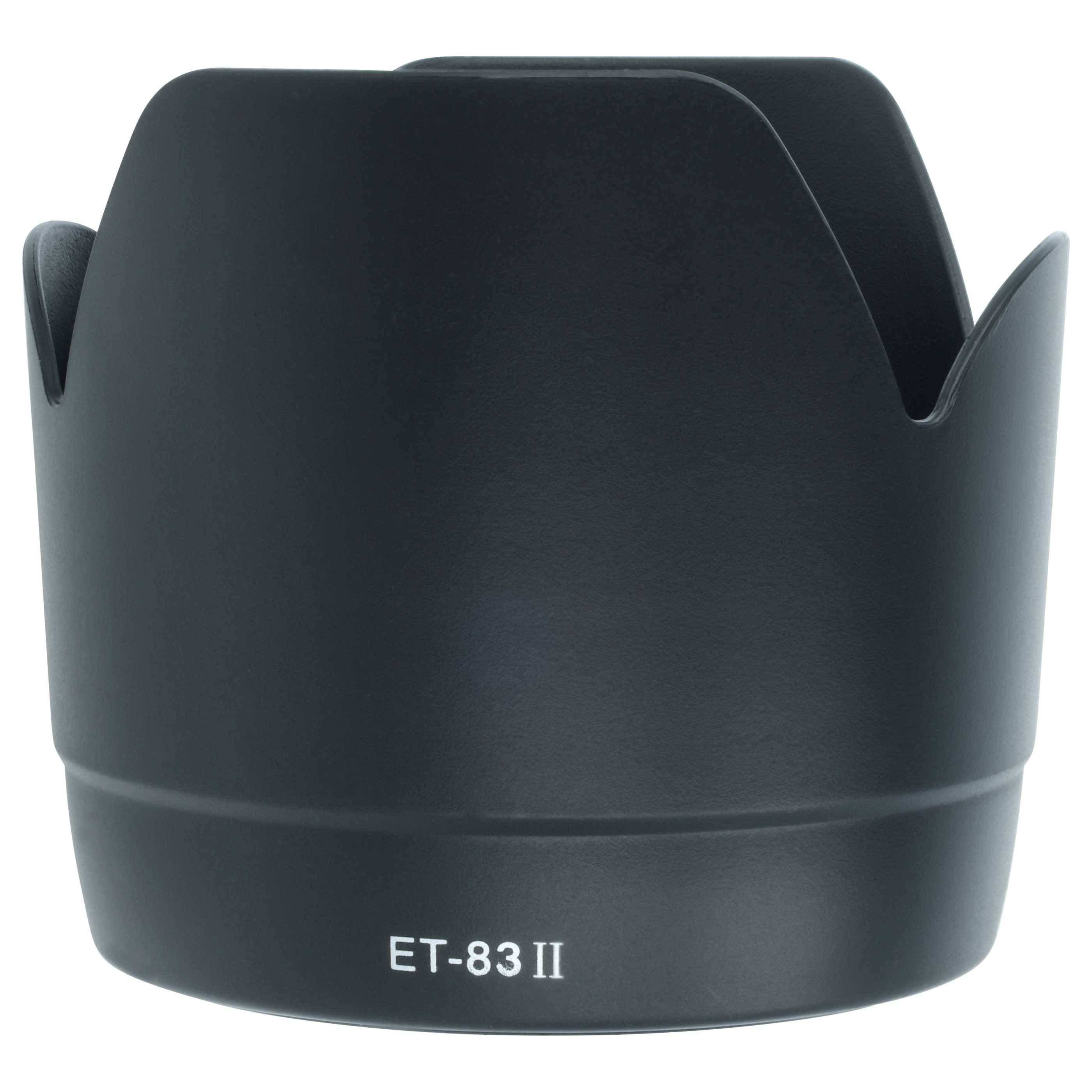vhbw Gegenlichtblende Ersatz für Canon ET-83 II für 77mm Objektiv | Schwarz, Kunststoff, tulpenförmig, 11,1 cm-1