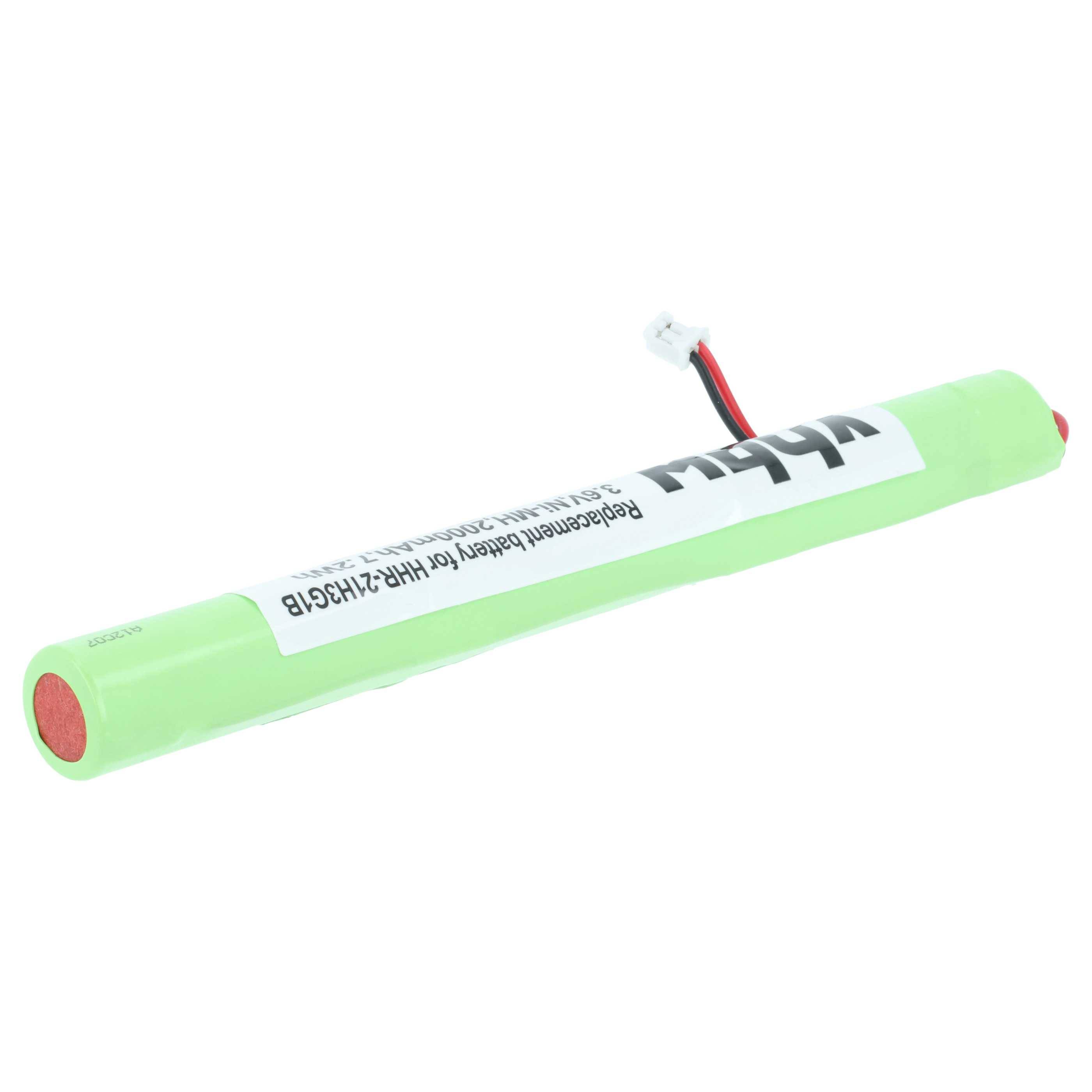 vhbw Akku Ersatz für Casio HHR-21HL3G1B | HHR-21HL3G1C, HHR-21H3G1B für Barcodescanner POS (2000 mAh, 3,6 V, NiMH)-1