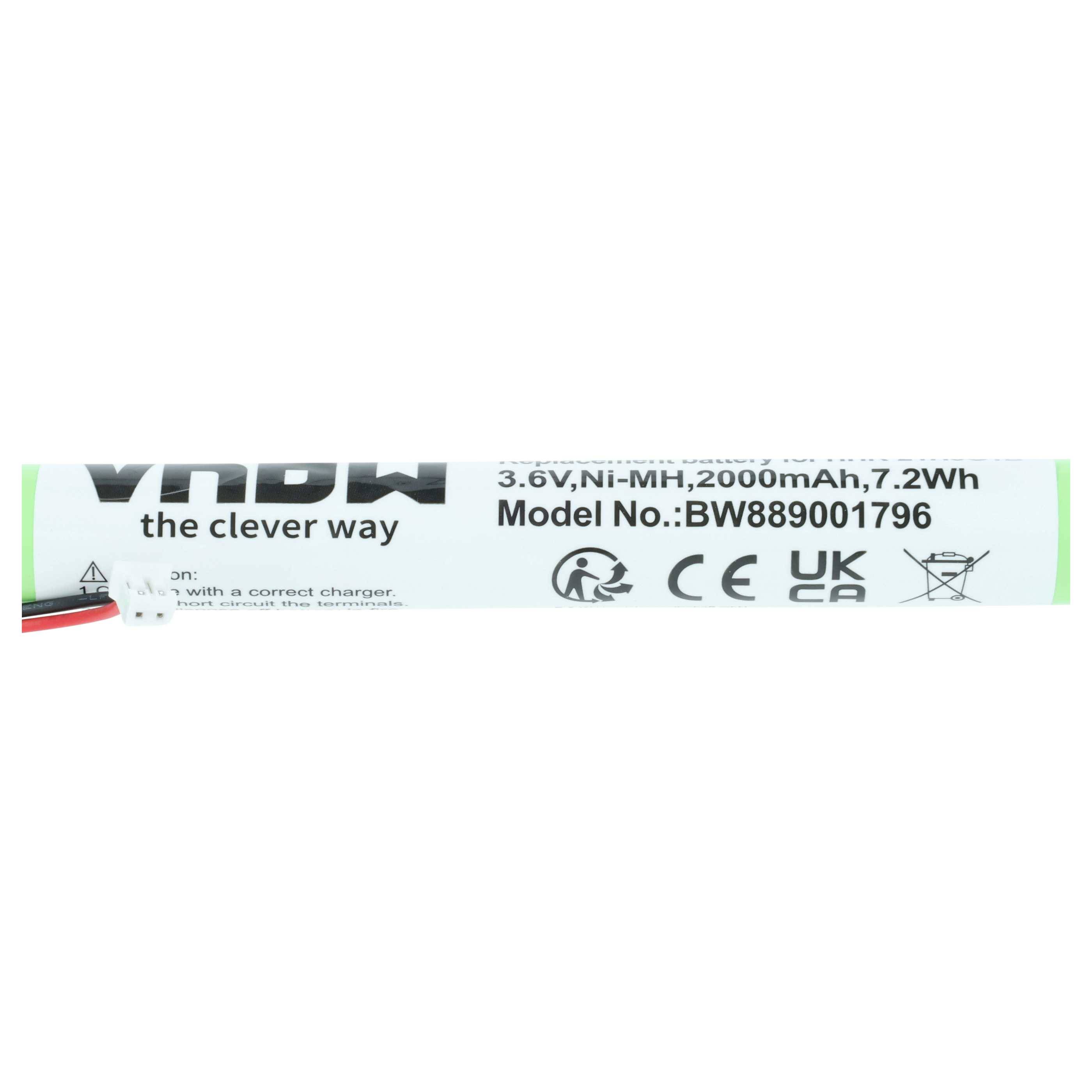 vhbw Akku Ersatz für Casio HHR-21HL3G1B | HHR-21HL3G1C, HHR-21H3G1B für Barcodescanner POS (2000 mAh, 3,6 V, NiMH)-3