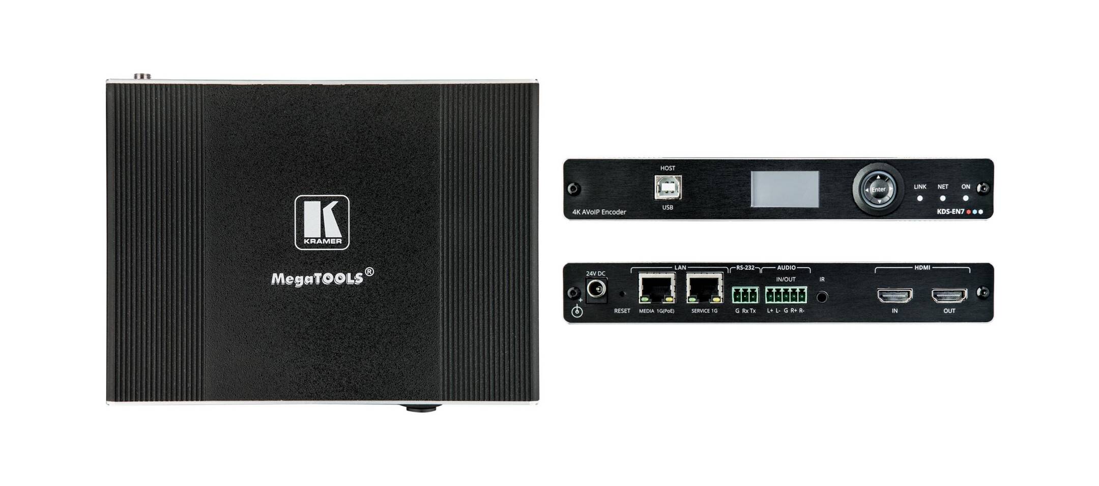 KRAMER KDS-EN7 - 4K AVoIP Streaming-Encoder (4K@60Hz | 4:2:0 | HDMI | Gigabit-Ethernet | HDR10 | HDCP 2.2 | PoE)-1