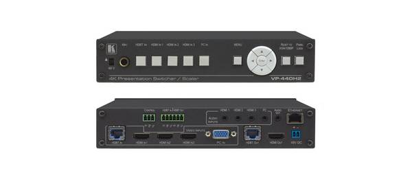 Kramer VP-440H2 Kompakter4K 4: 4: 4 Präsentationsumschalter / Scaler, 5 Eingänge, HDBaseT & HDMI Ausgänge gleichzeiti