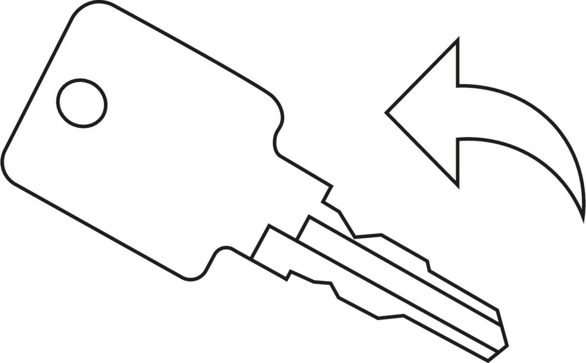 HS f.Garderobenschrank m.Sicherungschein C+P-2