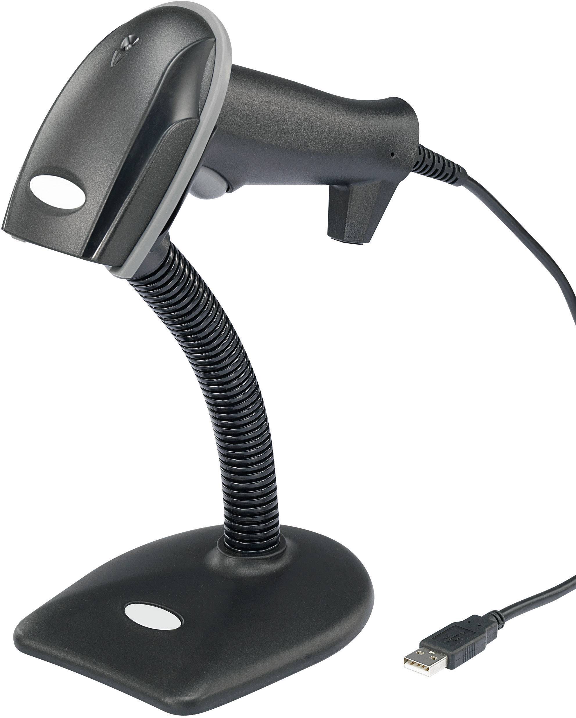 RENKFORCE LS6300E USB-Kit Barcode-Scanner Kabelgebunden 1D Laser Schwarz Hand-Scanner USB