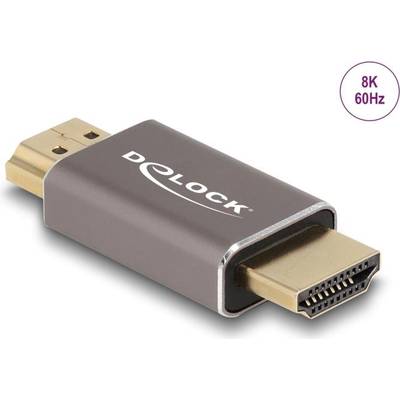 Delock HDMI Adapter Stecker zu 8K 60 Hz grau Metall 60086 - Adapter