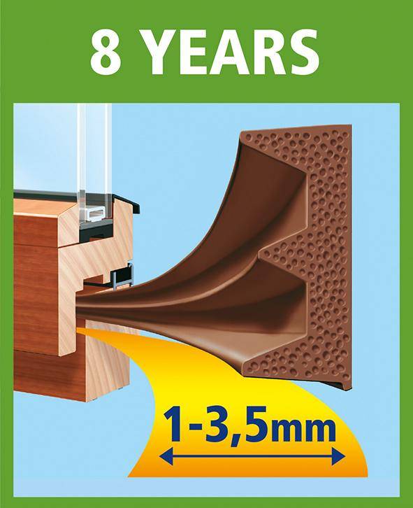 E-Profil-Dichtung braun 1 0m:9mm tesa 5445-0