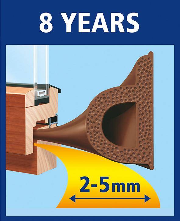 P-Profil-Dichtung braun 10m:9mm tesa 5395-0