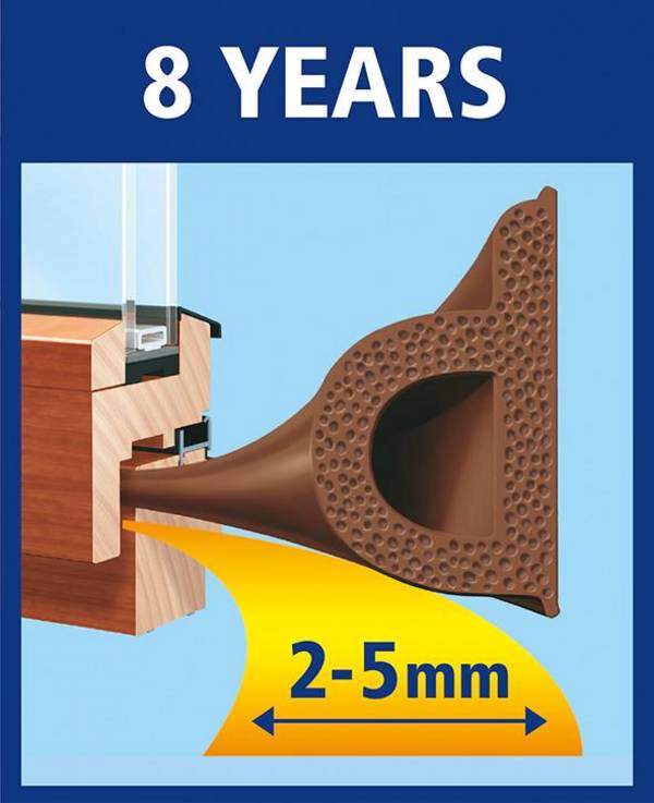 P-Profil-Dichtung braun 10m:9mm tesa 5395