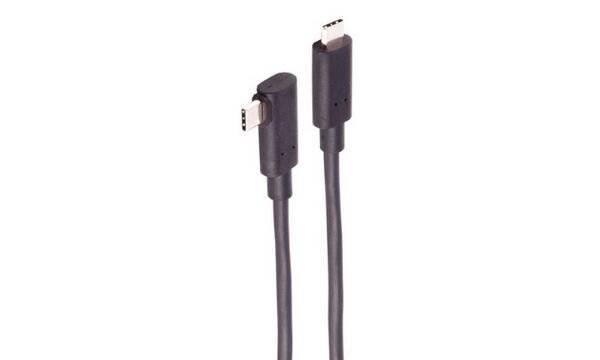 Optisches USB-C Kabel, 3.2, 10Gbps, PD, 90°, 10,0m-3