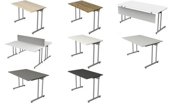 Schreibtisch start up BxT 160x80cm weiß-1