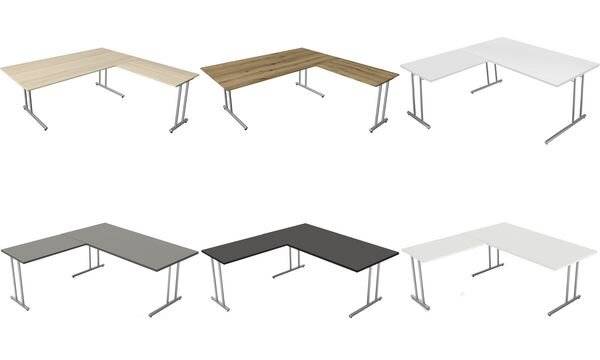 Schreibtisch start up BxT 180x180cm grafit