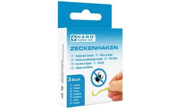 HARO Zeckenhaken, aus ABS, grün, 3er Set-1