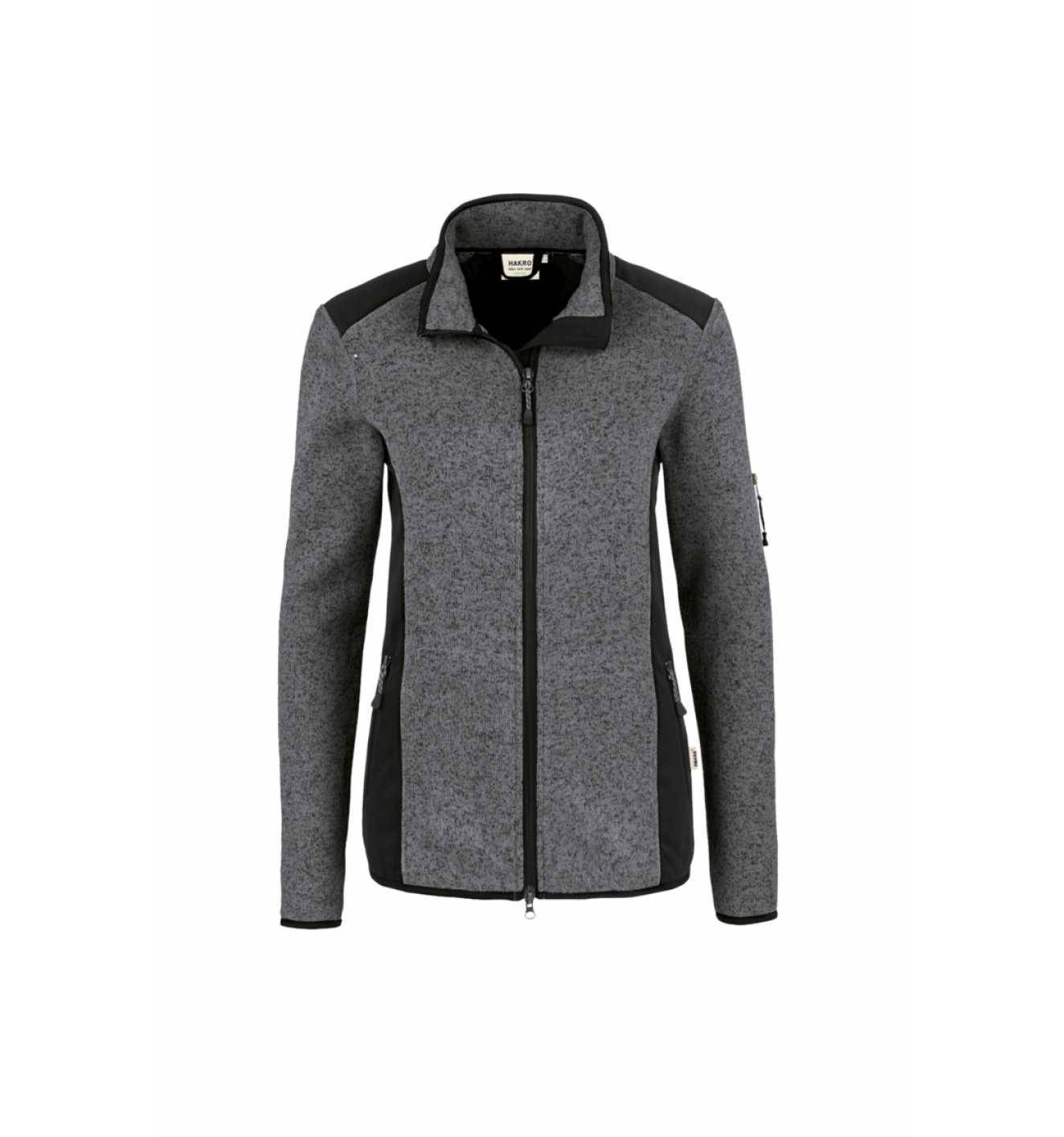HAKRO Hakro Strickfleecejacke Damen #236 Churchill Gr. XS anthrazit-meliert