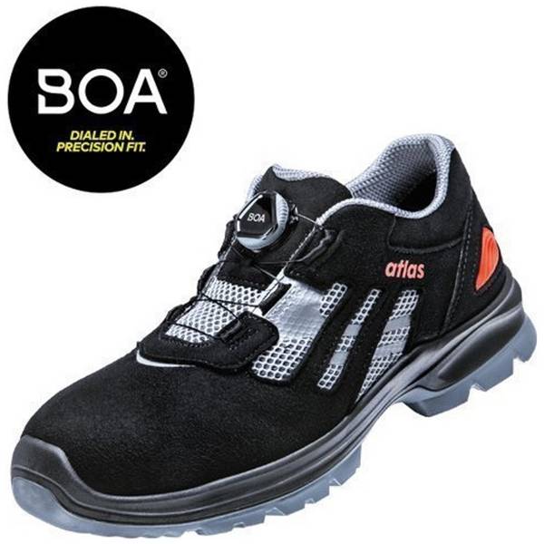Atlas Sicherheitshalbschuh Flash 3205 Boa S1P ESD SRC DGUV Gr. 42 schwarz/grau