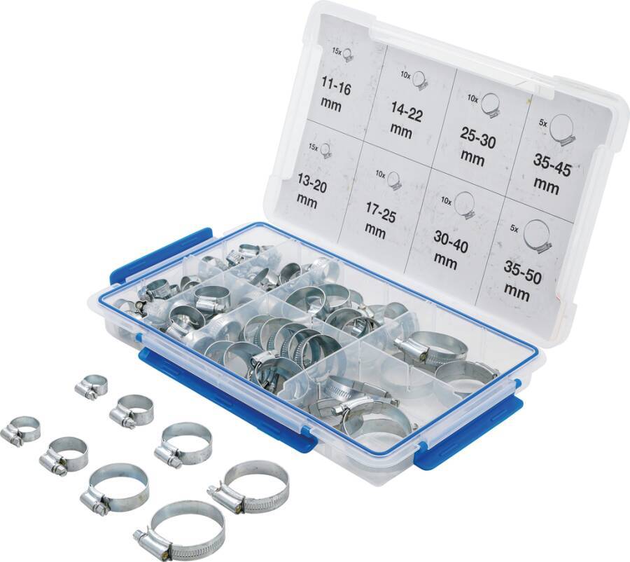 Schlauchschellen-Sortiment 9547 Ausführung 80-tlg Spannbereich 13-16, 12-20, 16-22, 19-25, 25-35, 30-40, 35-45, 35-50 mm-0