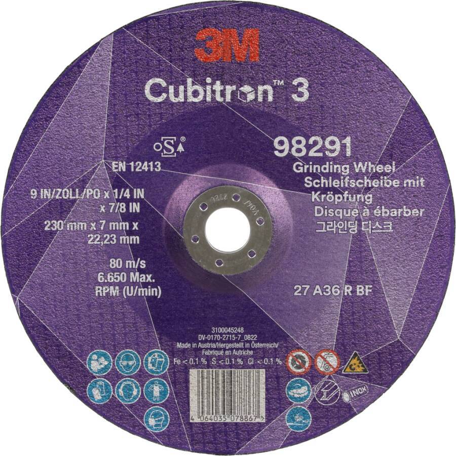 Schruppscheibe 3M™ Cubitron™ III 98647 Ø 125 mm Breite 7 mm Bohrung 22,23 mm-0