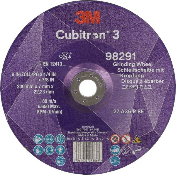 Schruppscheibe 3M™ Cubitron™ III 98647 Ø 125 mm Breite 7 mm Bohrung 22,23 mm