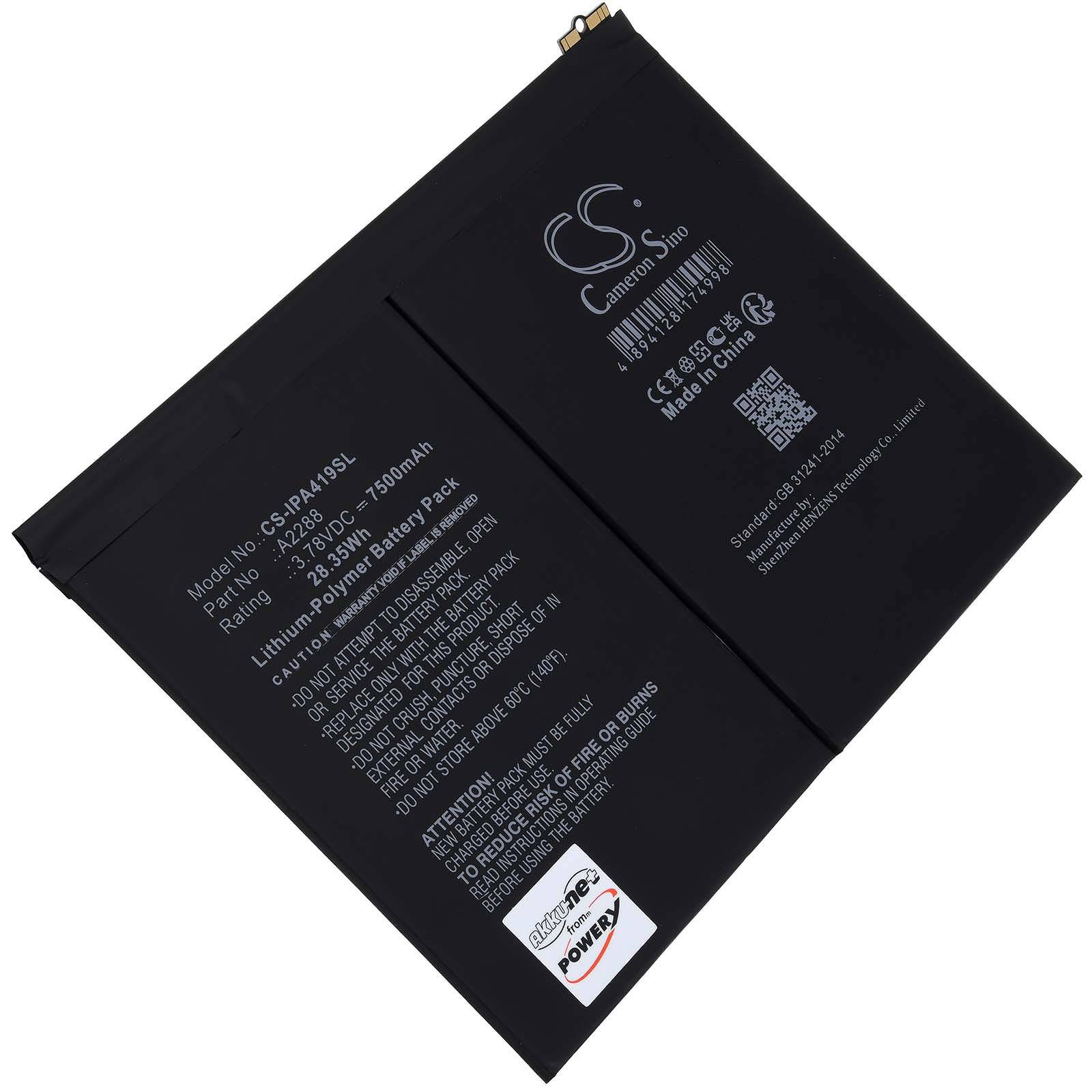 Akku für Tablet Apple iPad 13.1, iPad 13.2, 3,78V, Li-Polymer-0