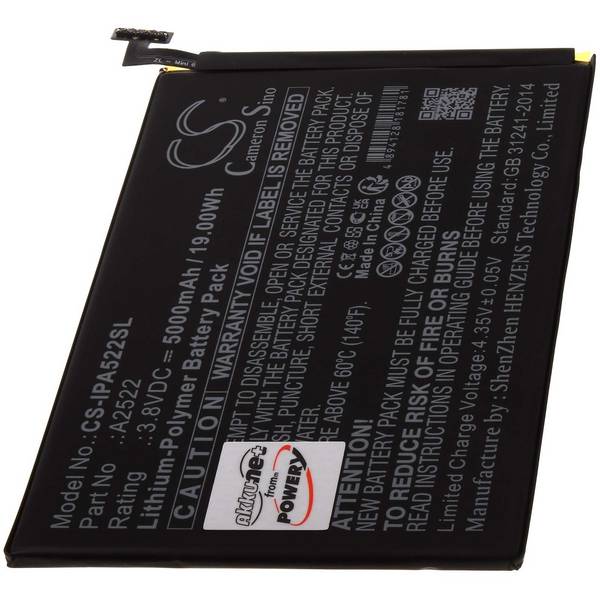 Akku passend für Tablet Apple iPad Mini 6, A2568, Typ A2522, 3,8V, Li-Polymer