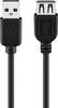 Goobay 59395 USB Verlängerung / USB 2.0 Typ A Anschlüsse Verlängerungskabel / 480 Mbits USB Kabel / Schwarz / 2m