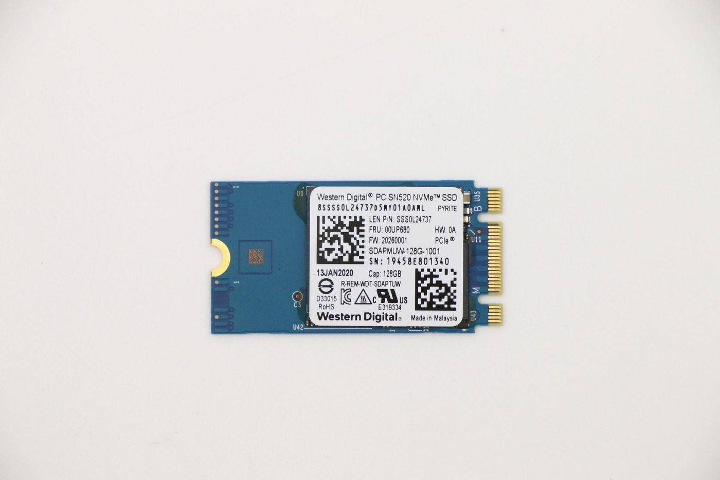 128GB M.2 PCIe NVMe SSD Gen3x2-0