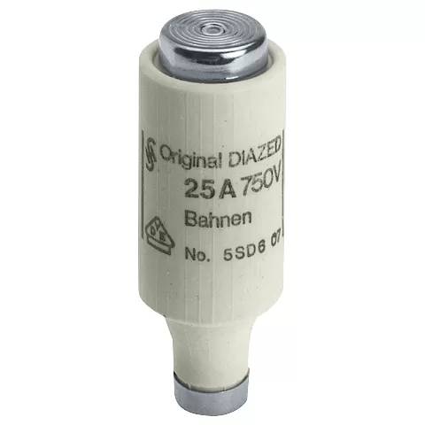 DIAZED-Sicherungseinsatz 750V Gleichstrom-Bahnanlagenschutz Charakteristik flink Größe DIII, E33, 10A-0