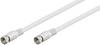 Goobay 60722 Antennenkabel F Stecker auf F Stecker SAT Kabel 80 dB Koaxialkabel Satellitenkabel Fernsehkabel Weiß 0,3m
