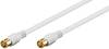 Goobay 62747 Antennenkabel F Stecker Quick SAT Kabel 80 dB Koaxialkabel Satellitenkabel Fernsehkabel / Weiß / 5m