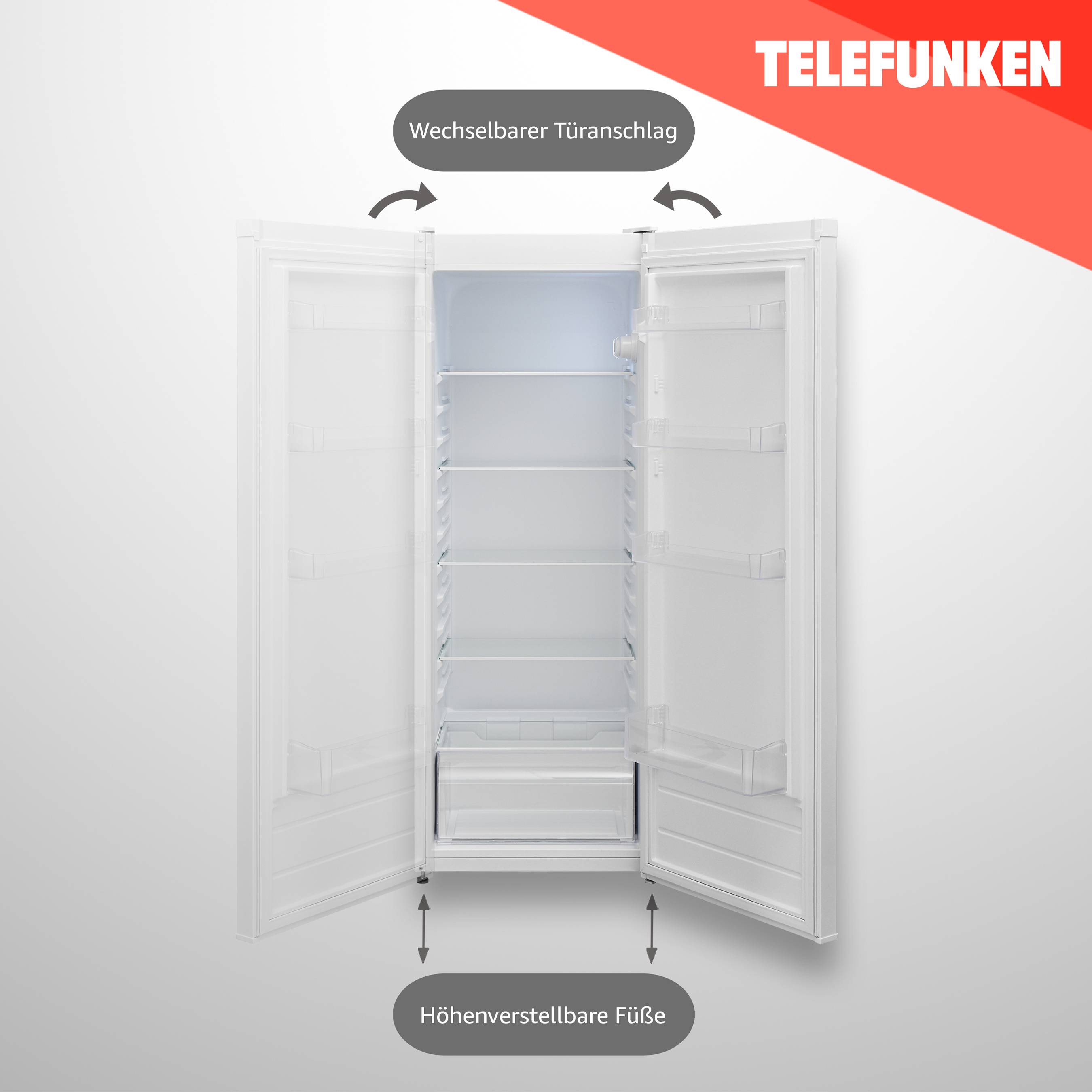 TELEFUNKEN KTFK265E2 Kühlschrank ohne Gefrierfach 255 Liter | Standkühlschrank groß | Vollraumkühlschrank freistehend-3