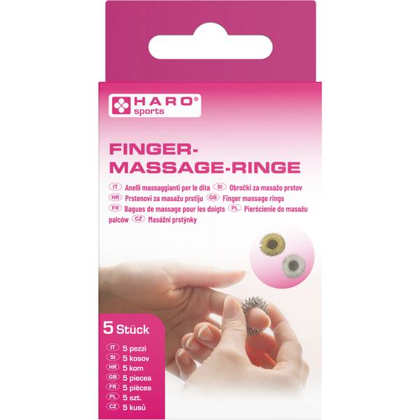 HARO Finger-Massage-Ringe, aus Carbonstahl, 5er-Set (53600172)