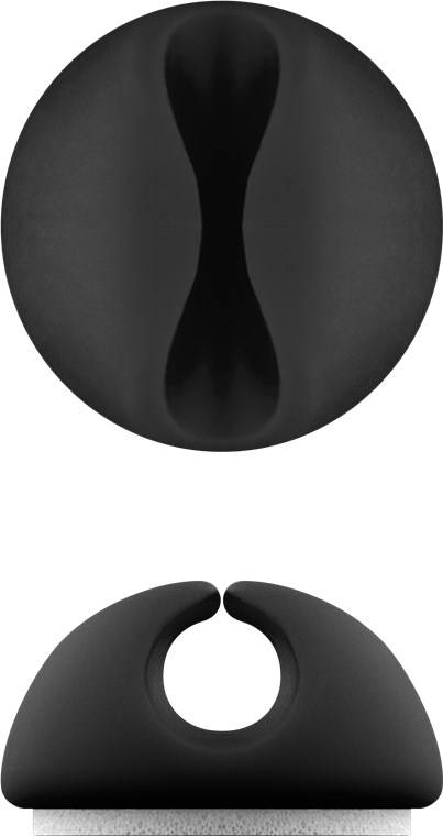 Goobay Kabelmanagement 1-Slot, schwarz 5er-Set zum Ordnen und Fixieren, ablösbar Schwarz-2