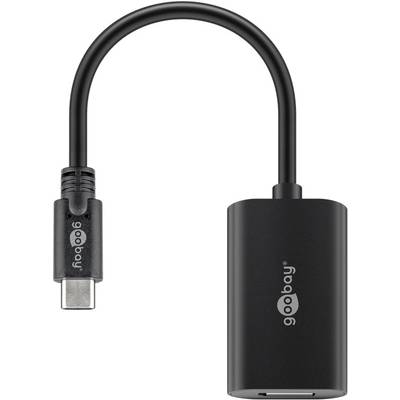 Goobay 38530 USB-C™-Adapter DP 4k60Hz, schwarz, 0.2 m - USB-C™-Stecker > DisplayPort-Buchse