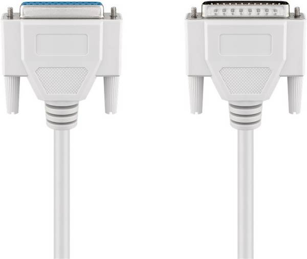 Goobay D-SUB 25 pin Verlängerungskabel, Stecker/Buchse, seriell 1:1 D-SUB/IEEE 1284-Stecker (25-polig) > D-SUB/IEEE 1284