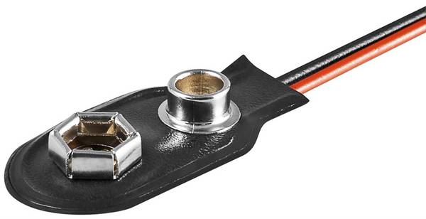 Goobay 1x 9V Block Batteriehalter lose Kabelenden
