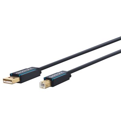Clicktronic USB-A-auf-USB-B 2.0 Adapterkabel Premium-Kabel | USB-A-Stecker  USB-B-2.0-Stecker | 1,8 m | 480 Mbit/s 1.8 m