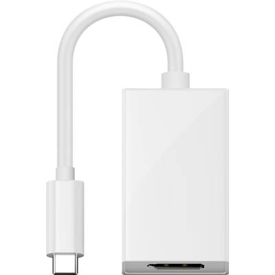 Goobay 66257 USB-C™-Adapter DP, weiß, Weiß, 0.2 m - USB-C™-Stecker > DisplayPort-Buchse