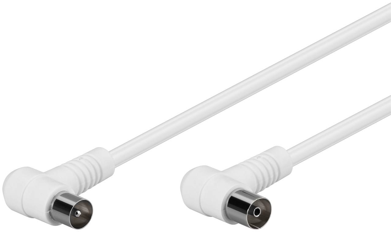 Goobay Gewinkeltes Antennenkabel (80 dB), 2x geschirmt Koax-Stecker 90° > Koax-Buchse 90° (vollständig geschirmt) 5 m-1