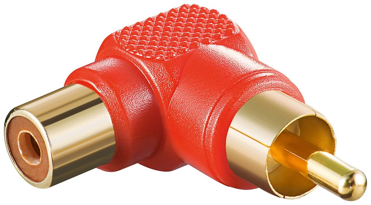 Goobay Cinch Adapter 90°; Rot 90°-Winkel, rot Rot-0