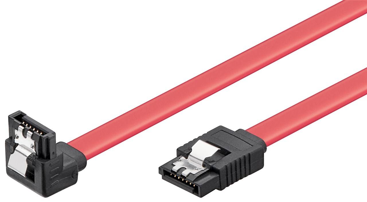 Goobay HDD S-ATA-Kabel 1,5 GBit/s/3 GBit/s 90° Clip - SATA L-Typ Stecker > SATA L-Typ Stecker 90°-0