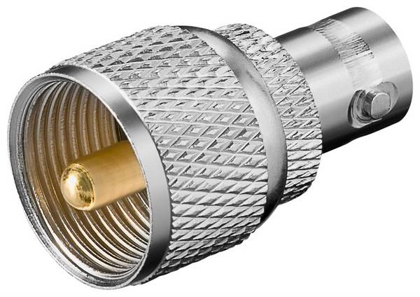 Goobay BNC-Kupplung > UHF-Stecker mit vergoldeten Kontakten