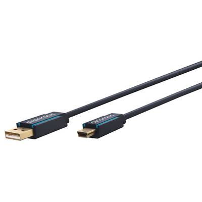 Clicktronic USB-A-auf-USB-Mini-B 2.0 Adapterkabel Premium-Kabel | USB-A-Stecker  USB-Mini-B-Stecker | 0,5 m | 480 Mbit/s