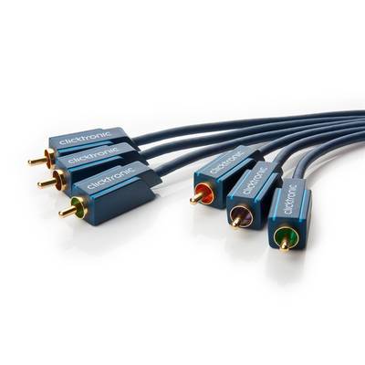Clicktronic YUV Komponentenkabel Cinch-Kabel für die RGB-Bildübertragung 3 m