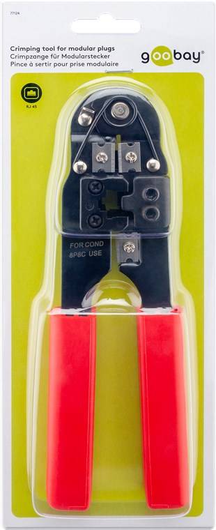 FixPoint ISDN 77124 Crimpzange Modularstecker (Westernstecker) Inkl. Abisolierwerkzeug RJ45-1