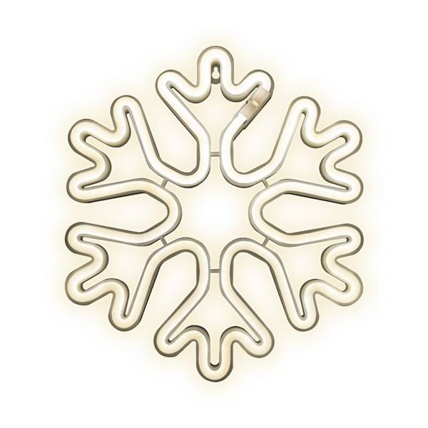Neon LED WEIHNACHTSSCHNEEFLOCKE weiß FLNE20 Forever Light Weihnachtsdekoration zum Aufhängen