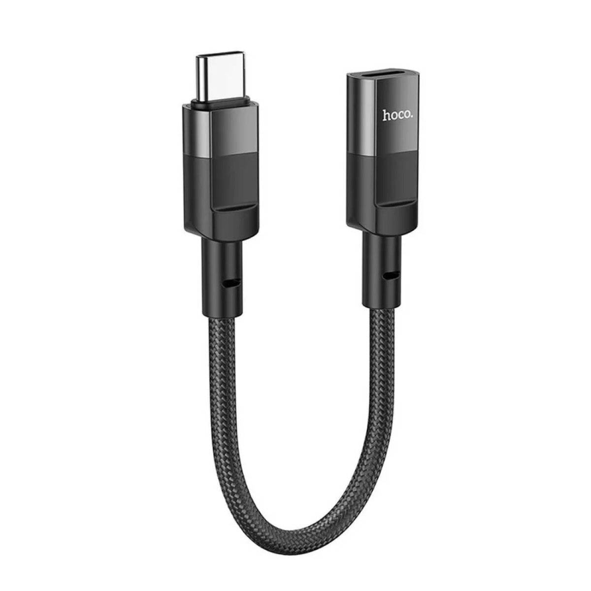 HOCO Adapter Typ C (männlich) auf iPhone -Anschluss 8-polig (weiblich) U107 10cm schwarz-0